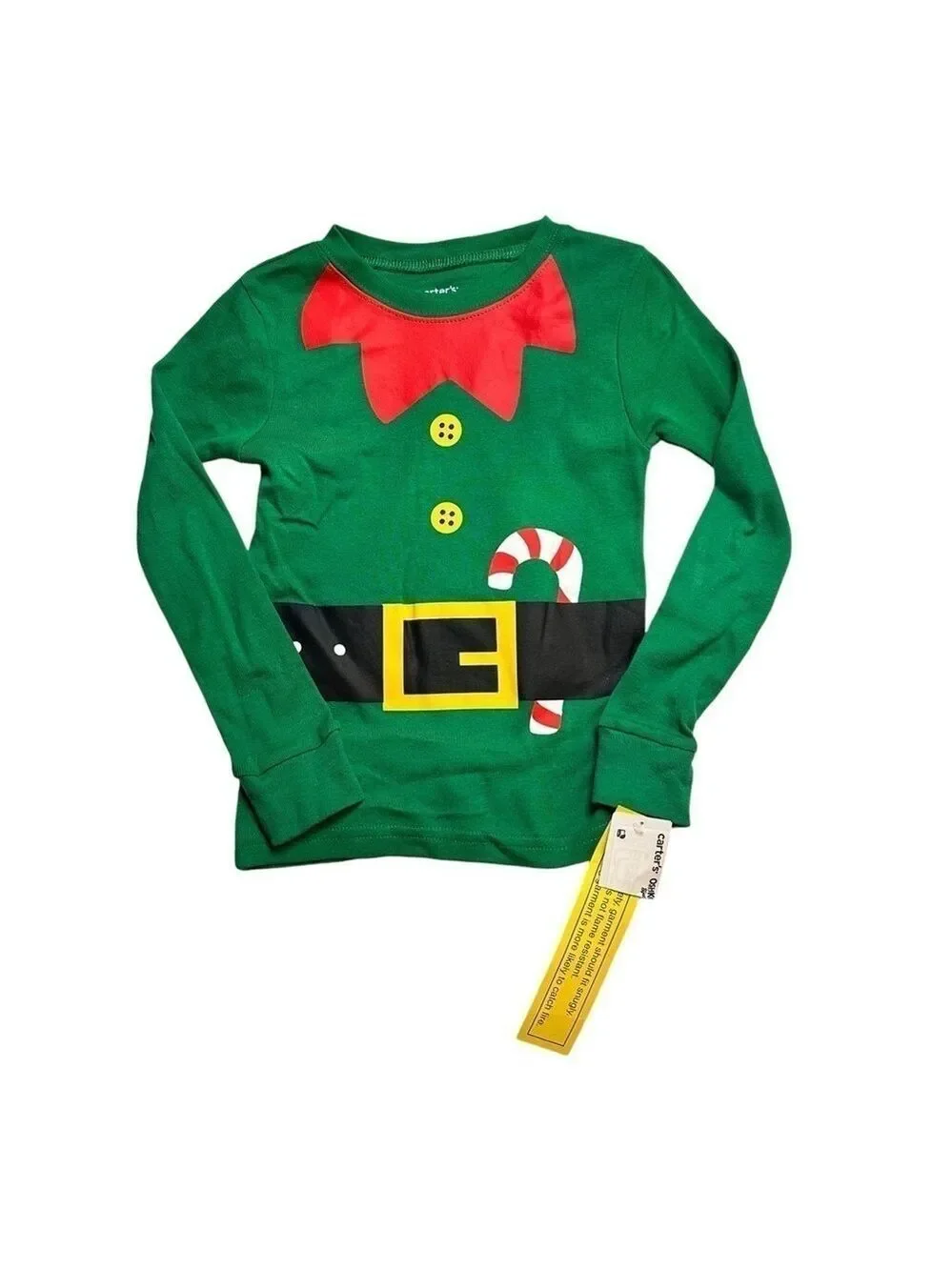 Carters Toddler Christmas Pajama Set 100% Cotton Green‎ & Red Unisex Size 5T